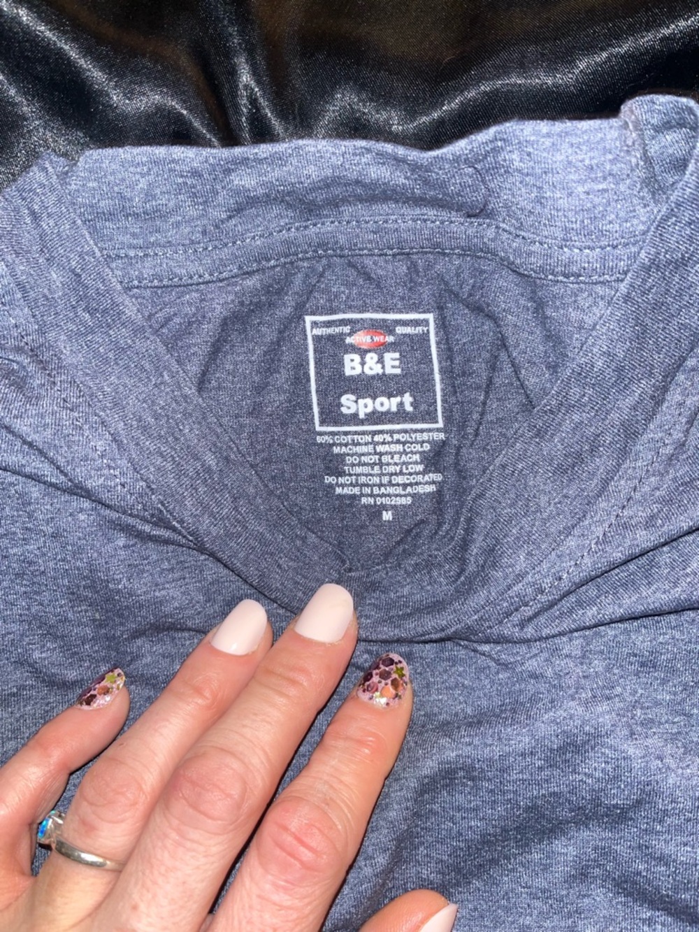 B&E Sport Heather Blue Tee